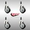 Service Caster 4 Inch 316SS Black Polyurethane Swivel 7/8 Inch Expanding Stem Caster Set SCC SCC-SS316EX20S414-PPUB-BLK-78-4 - alternate 2